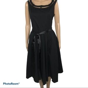 Chic Star all cotton sleeveless black dress